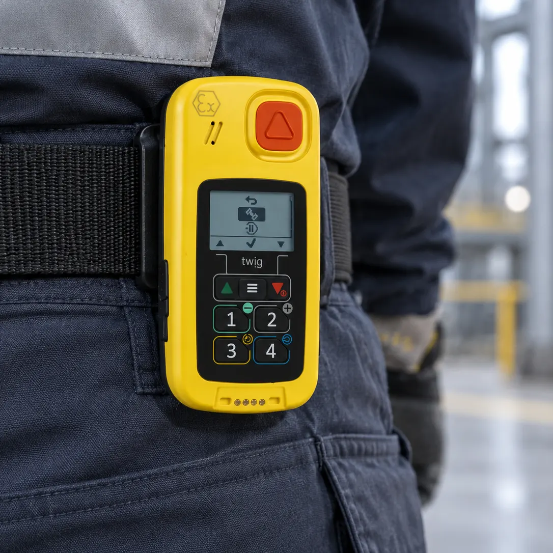 pti-dati-twig-one-ex-atex Boîtier DATI ATEX TWIG One Ex porté en environnement industriel